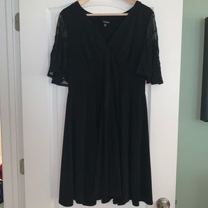 Torrid skater dress with lace flutter sleeves